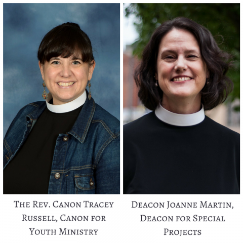 The Rev. Canon Tracey Russell, Deacon Joanne Martin