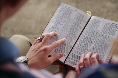 Couple reading bible